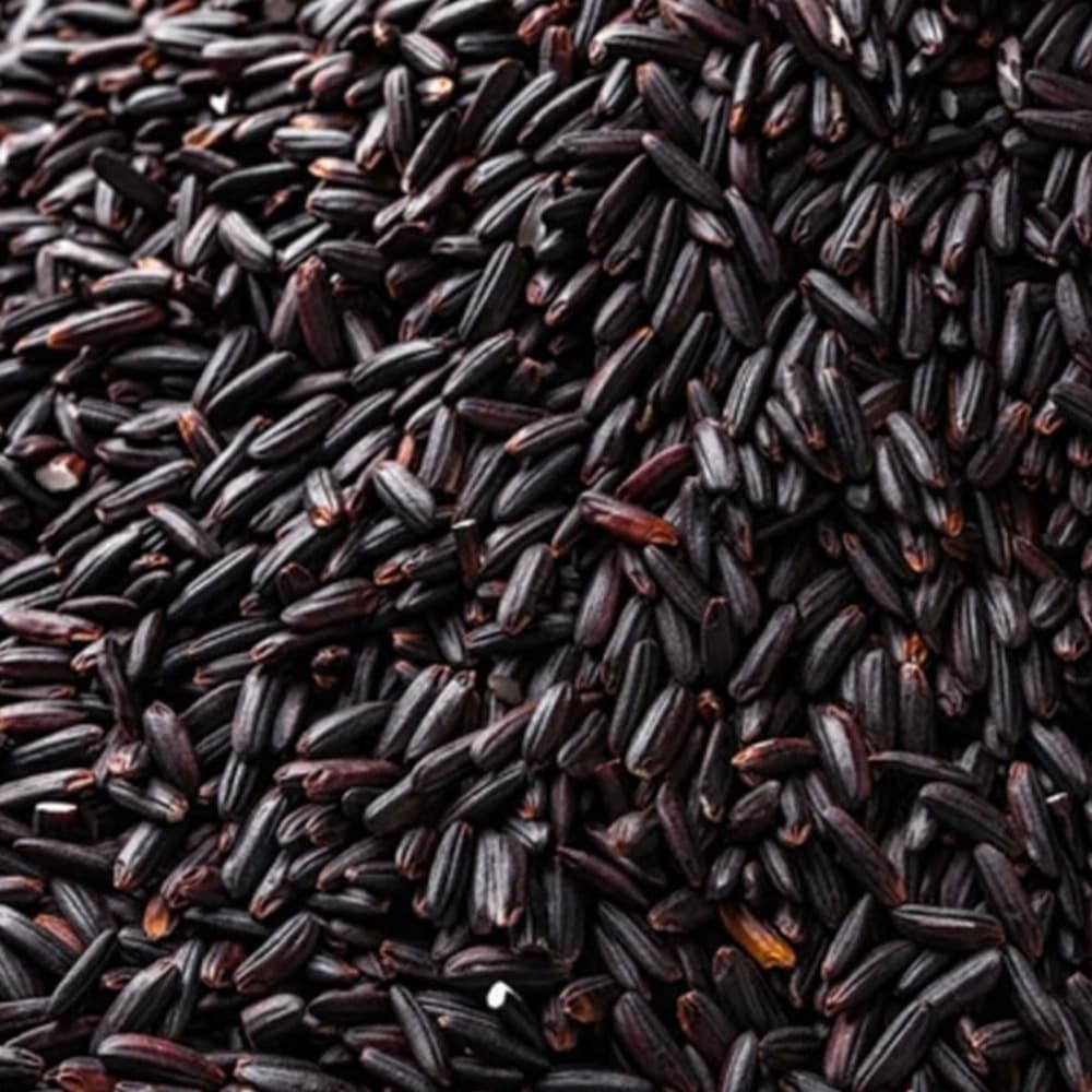Chak-Hao black rice grains